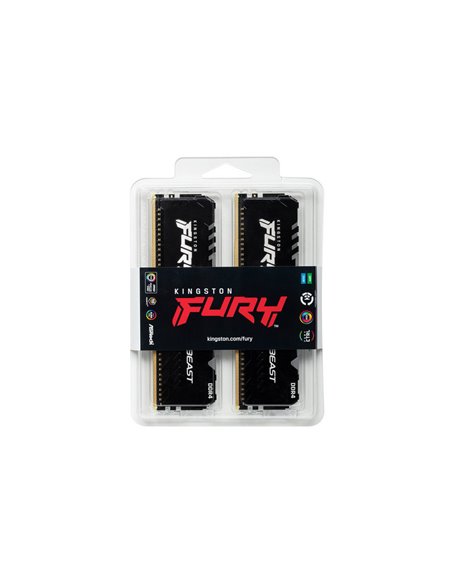 Оперативная память Kingston FURY Beast RGB, DDR4 SDRAM, 3733 МГц, 16Гб, KF437C19BBAK2/16 Оперативная память Kingston FURY Beast RGB, DDR4 SDRAM, 3733 МГц, 16Гб, KF437C19BBAK2/16