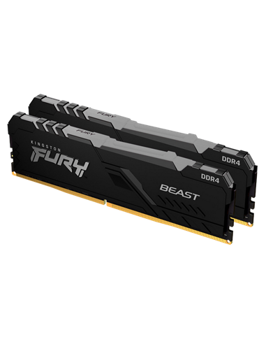 Оперативная память Kingston FURY Beast RGB, DDR4 SDRAM, 3733 МГц, 16Гб, KF437C19BBAK2/16