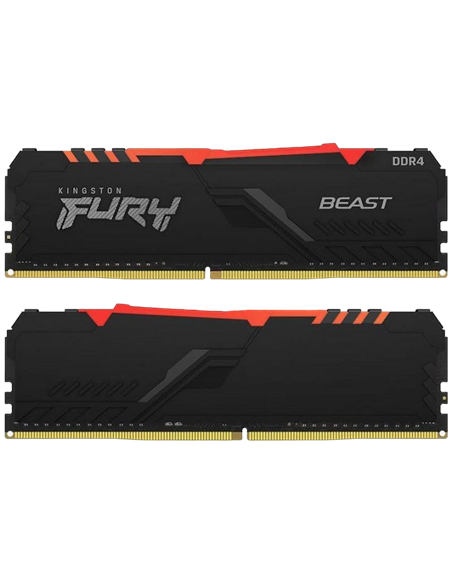 Оперативная память Kingston FURY Beast RGB, DDR4 SDRAM, 3733 МГц, 16Гб, KF437C19BBAK2/16 Оперативная память Kingston FURY Beast RGB, DDR4 SDRAM, 3733 МГц, 16Гб, KF437C19BBAK2/16