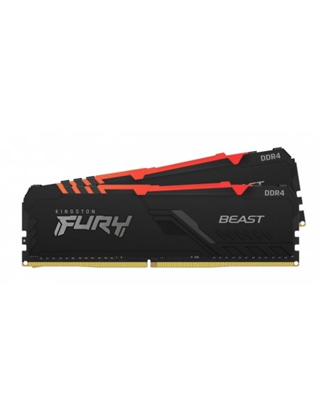 Оперативная память Kingston FURY Beast RGB, DDR4 SDRAM, 3733 МГц, 16Гб, KF437C19BBAK2/16 Оперативная память Kingston FURY Beast RGB, DDR4 SDRAM, 3733 МГц, 16Гб, KF437C19BBAK2/16