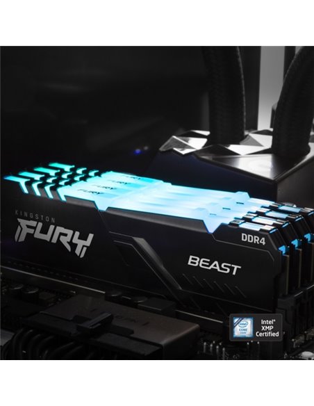 Оперативная память Kingston FURY Beast RGB, DDR4 SDRAM, 3733 МГц, 16Гб, KF437C19BBAK2/16 Оперативная память Kingston FURY Beast RGB, DDR4 SDRAM, 3733 МГц, 16Гб, KF437C19BBAK2/16