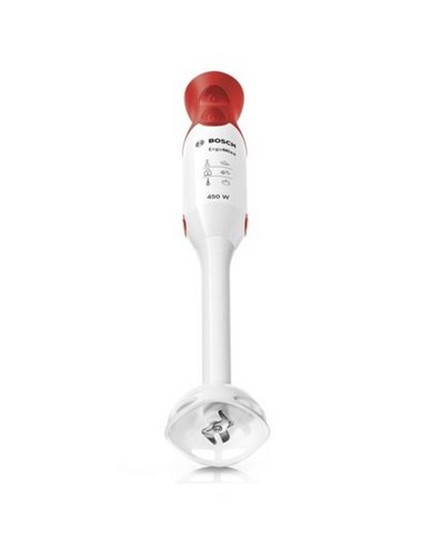 Blender de mână Bosch ErgoMixx MSM64010, Alb | Roșu