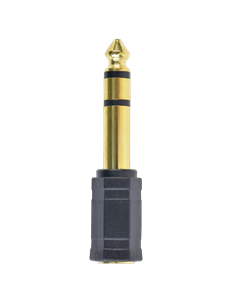 Audio Adaptor Cablexpert A-6.35M-3.5F, 6.35mm 3-pin (M) - 3.5mm 3-pin (F), Negru