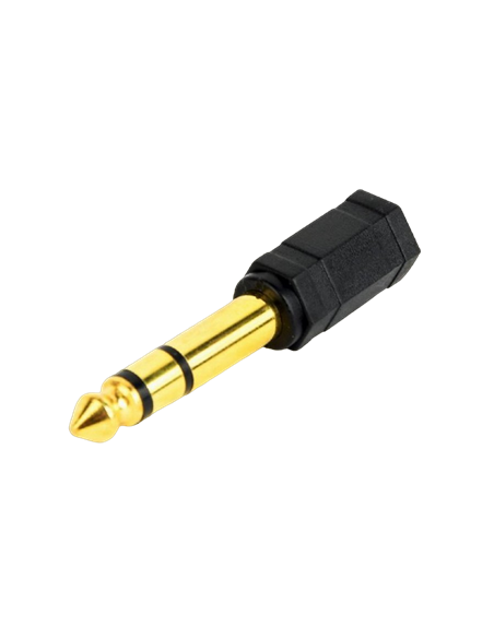 Audio Adaptor Cablexpert A-6.35M-3.5F, 6.35mm 3-pin (M) - 3.5mm 3-pin (F), Negru