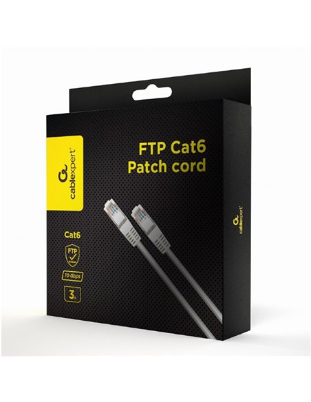 Patch cord Cablexpert PPB6-3M, Cat6 FTP , 3m, Alb