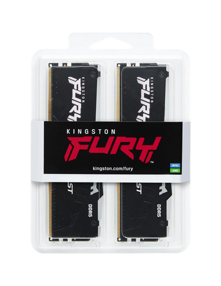 Memorie RAM Kingston FURY Beast RGB, DDR5 SDRAM, 5200 MHz, 32 GB, KF552C36BBEAK2-32 Memorie RAM Kingston FURY Beast RGB, DDR5 SDRAM, 5200 MHz, 32 GB, KF552C36BBEAK2-32
