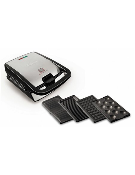 Aparat pentru sandwich multifunctional Tefal SW854D16, Negru / Argintiu
