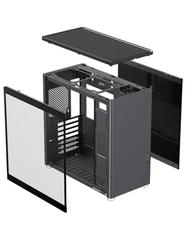 Carcasă PC Gamemax Spark Pro BK, Desktop, Fără PSU, Negru