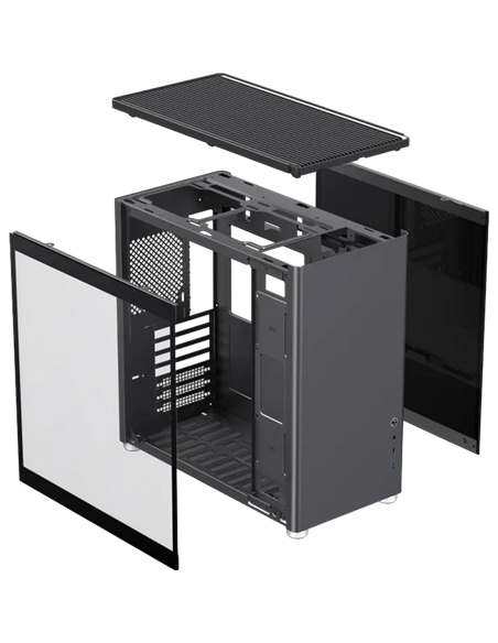 Carcasă PC Gamemax Spark Pro BK, Desktop, Fără PSU, Negru