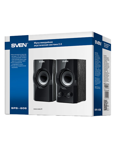 Boxe pentru calculator 2.0 SVEN SPS-606, Negru