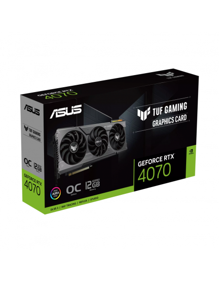 Видеокарта ASUS TUF-RTX4070-O12G-GAMING, 12ГБ GDDR6X 192бит
