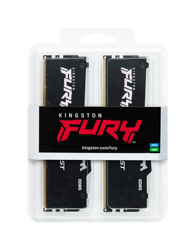 Оперативная память Kingston FURY Beast RGB, DDR5 SDRAM, 6000 МГц, 16Гб, KF560C30BBEAK2-16