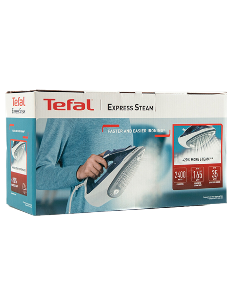 Fier de călcat Tefal FV2837E0, 2400W, Albastru Marin