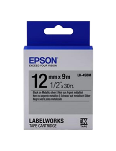 Картридж с лентой Epson LK-4SBM, 12 мм x 9 м
