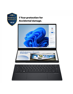 Laptop 14" ASUS Zenbook DUO OLED UX8406CA, Inkwell Gray, Intel Core Ultra 9 285H, 32GB/2048GB, Windows 11 Home