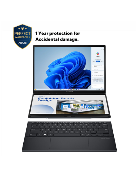 Ноутбук 14" ASUS Zenbook DUO OLED UX8406CA, Inkwell Gray, Intel Core Ultra 9 285H, 32Гб/2048Гб, Windows 11 Home