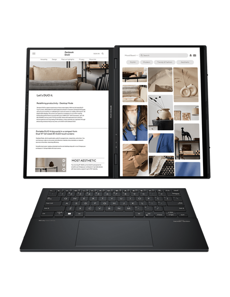 Laptop 14" ASUS Zenbook DUO OLED UX8406CA, Inkwell Gray, Intel Core Ultra 9 285H, 32GB/2048GB, Windows 11 Home Laptop 14" ASUS Zenbook DUO OLED UX8406CA, Inkwell Gray, Intel Core Ultra 9 285H, 32GB/2048GB, Windows 11 Home