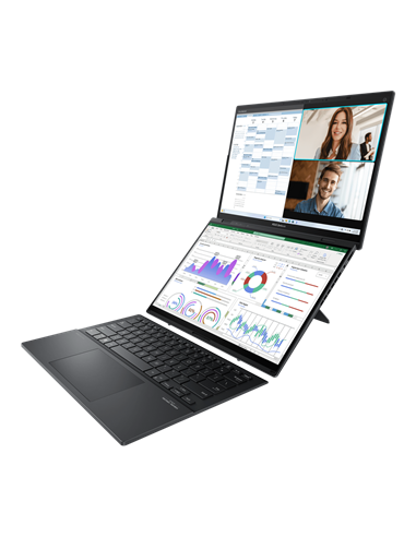 Laptop 14" ASUS Zenbook DUO OLED UX8406CA, Inkwell Gray, Intel Core Ultra 9 285H, 32GB/2048GB, Windows 11 Home