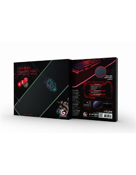 Mouse Pad pentru jocuri Gembird MP-GAMELED, Large, Negru