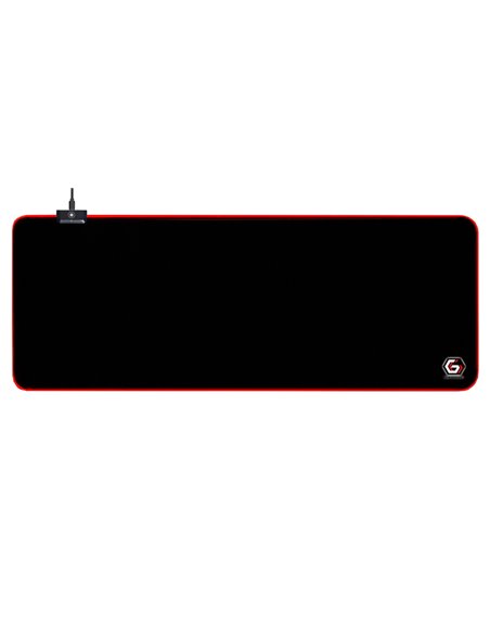 Игровой коврик для мыши Gembird MP-GAMELED, Large, Чёрный