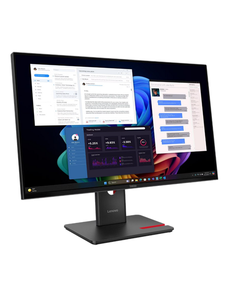 27" Монитор Lenovo ThinkVision T27UD-40, IPS 3840x2160 4K UHD, Чёрный