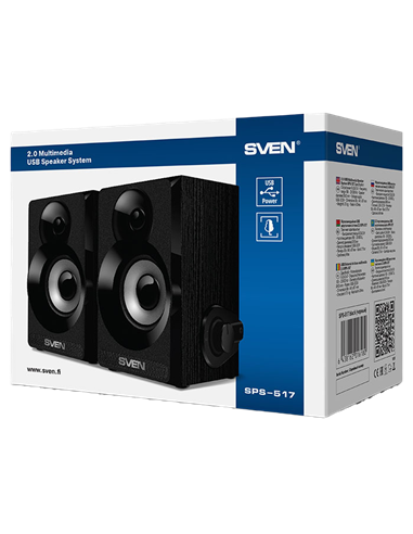 Boxe pentru calculator 2.0 SVEN SPS-517, Negru