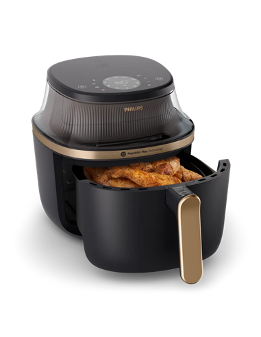 Аэрофритюрница Philips NA332/00, Черный | Золотистый