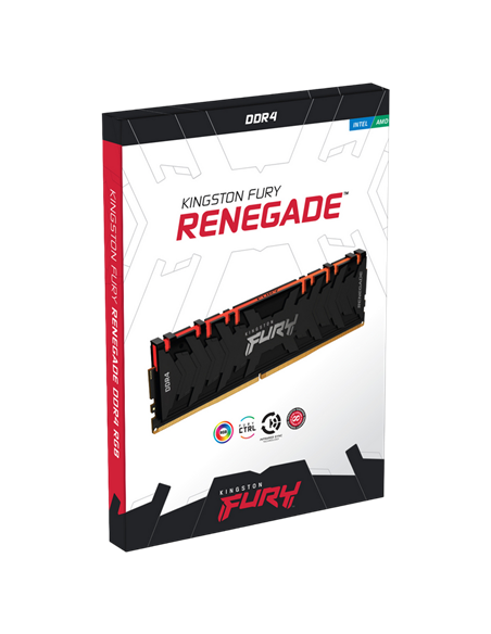 Оперативная память Kingston FURY Renegade RGB, DDR4 SDRAM, 3200 МГц, 16Гб, KF432C16RBAK2/16