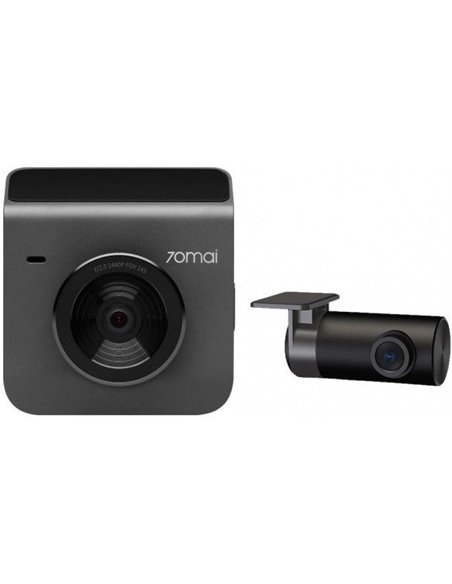 Комплект видеорегистраторов передней и задней панели автомобиля 70mai Dash Cam A400, 2560x1440, Серый
