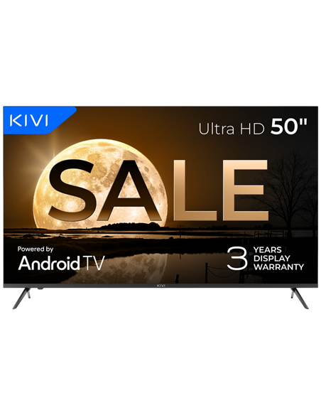 50" LED SMART TV KIVI 50U760QB, 3840x2160 4K UHD, Android TV, Negru