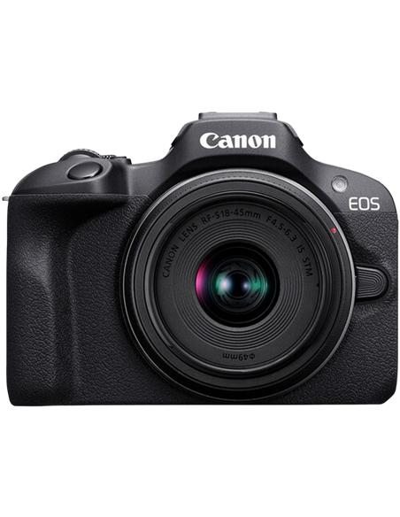 Aparat Foto Mirrorless Canon EOS R100 & RF-S 18-45mm f/4.5-6.3 IS STM & RF-S 55-210mm f/5-7.1 IS STM KIT