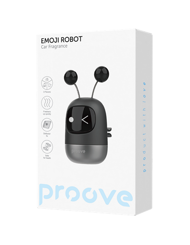 Ароматизатор для авто Proove Emoji Robot Playful, Чёрный