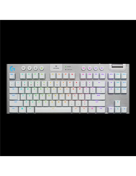 Tastatură Logitech G915 TKL, Fără fir, Alb