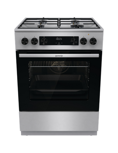Комбинированная плита Gorenje GKS6C70XJ, Нержавеющая сталь
