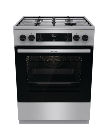 Комбинированная плита Gorenje GKS6C70XJ, Нержавеющая сталь