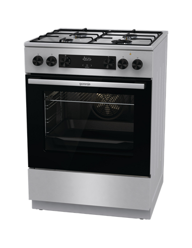 Aragaz Mixt Gorenje GKS6C70XJ, Oțel inoxidabil