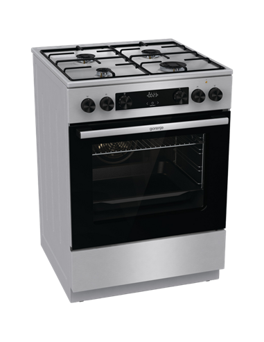 Aragaz Mixt Gorenje GKS6C70XJ, Oțel inoxidabil