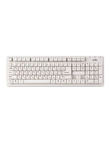 Keyboard SVEN Standard 301, Classic layout, Splash proof, Calculator key, 1.5m, USB, EN/RU, White