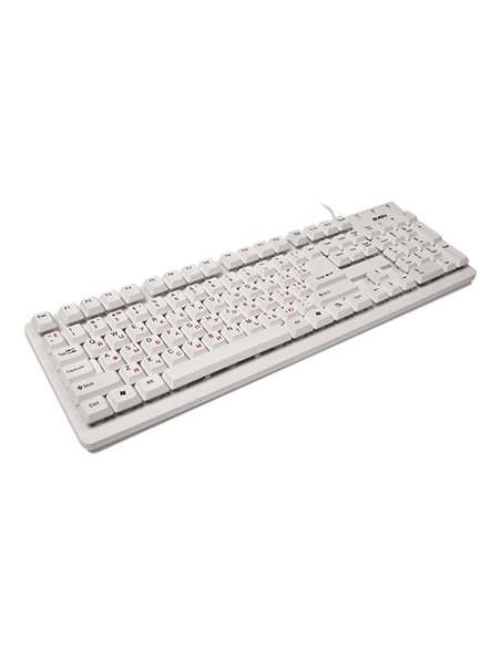 Keyboard SVEN Standard 301, Classic layout, Splash proof, Calculator key, 1.5m, USB, EN/RU, White Keyboard SVEN Standard 301, Classic layout, Splash proof, Calculator key, 1.5m, USB, EN/RU, White