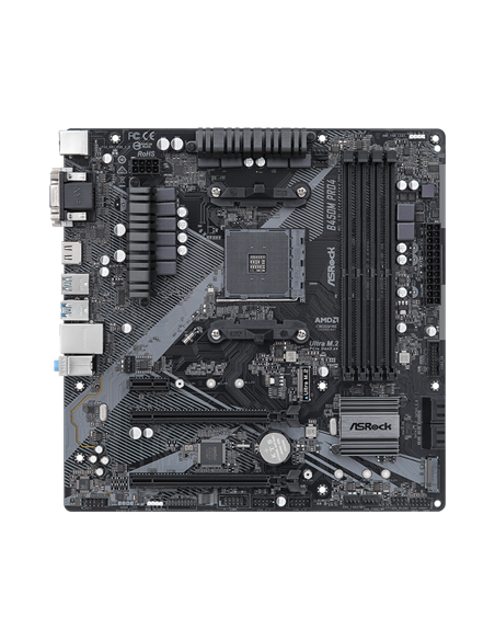 Материнская плата ASRock B450M PRO4 R2.0, AM4, AMD B450, Micro-ATX