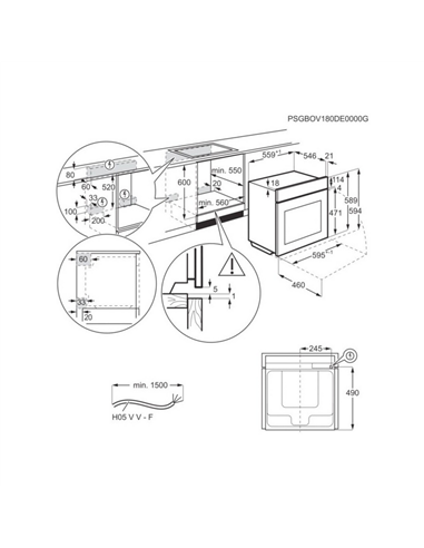Cuptor Electric AEG TB8SB73ZAB, Negru