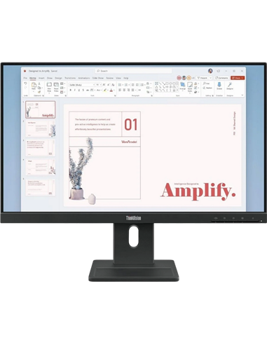 23,8" Monitor Lenovo E24-40, IPS 1920x1080 FHD, Negru