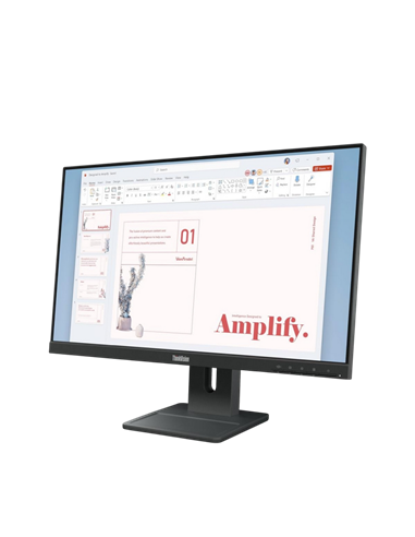 23,8" Monitor Lenovo E24-40, IPS 1920x1080 FHD, Negru