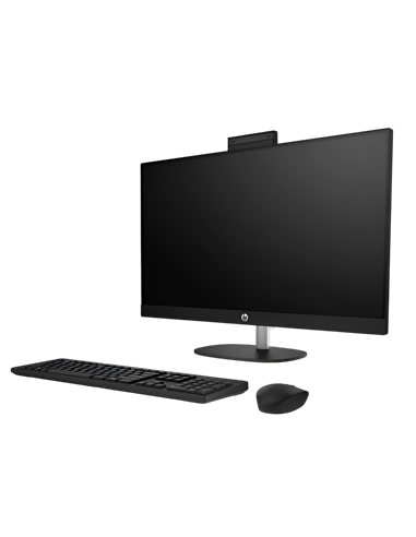 Computer All-in-One HP 27-cr0042ci, 27", AMD Ryzen 5 7520U, 16GB/512GB, FreeDOS, Negru