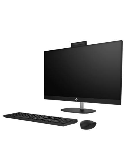 Computer All-in-One HP 27-cr0042ci, 27", AMD Ryzen 5 7520U, 16GB/512GB, FreeDOS, Negru