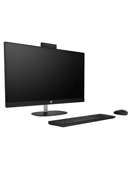 Computer All-in-One HP 27-cr0042ci, 27", AMD Ryzen 5 7520U, 16GB/512GB, FreeDOS, Negru