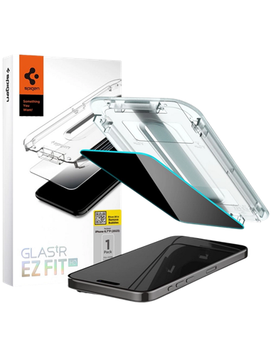 Защитное стекло Spigen iPhone 15 Pro Max EZ FIT Privacy, Прозрачный