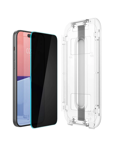 Защитное стекло Spigen iPhone 15 Pro Max EZ FIT Privacy, Прозрачный Защитное стекло Spigen iPhone 15 Pro Max EZ FIT Privacy, Прозрачный