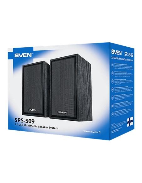 Boxe pentru calculator 2.0 SVEN SPS-509, Negru