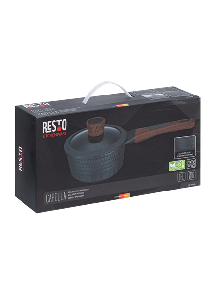 Ковш RESTO 93500, 1,6л, 16см, Чёрный